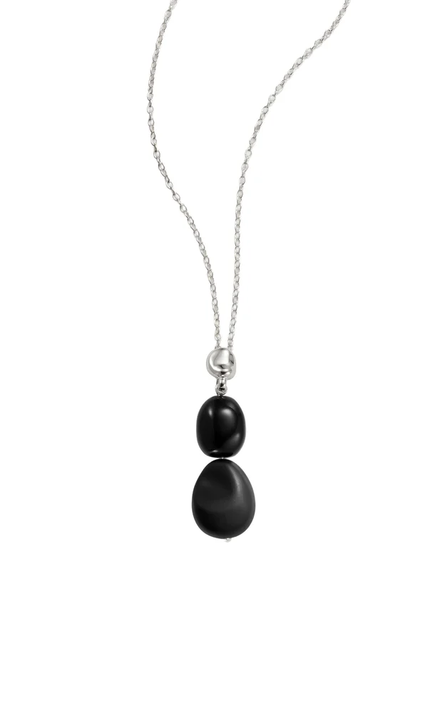 Ada Sterling Silver Onyx Pendant