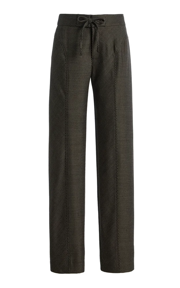 Banyan Chevron-Wool Tie Trousers