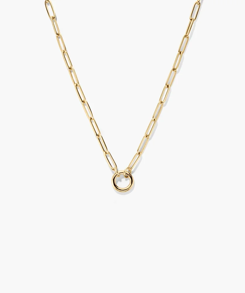 Paperclip Chain Charm Necklace