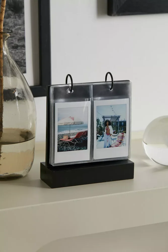Tabletop Wood Flip INSTAX MINI Picture Frame, Black