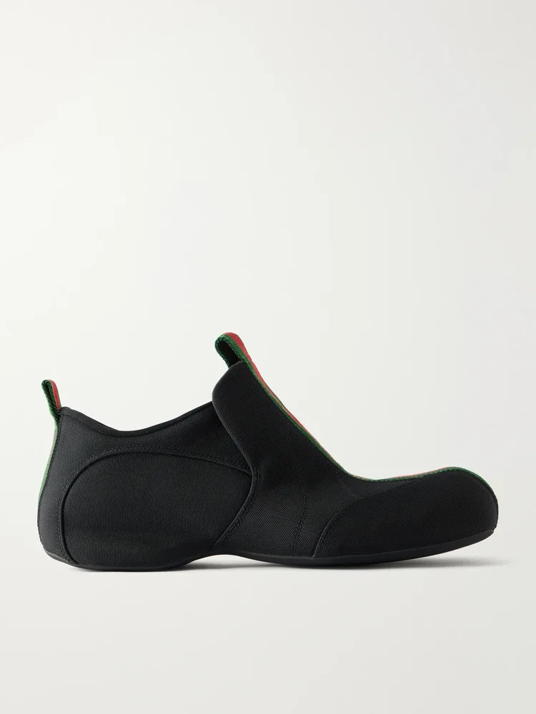 Drip Web-Trimmed Canvas Sneakers