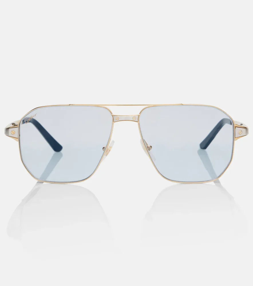 Santos De Cartier Aviator Sunglasses
