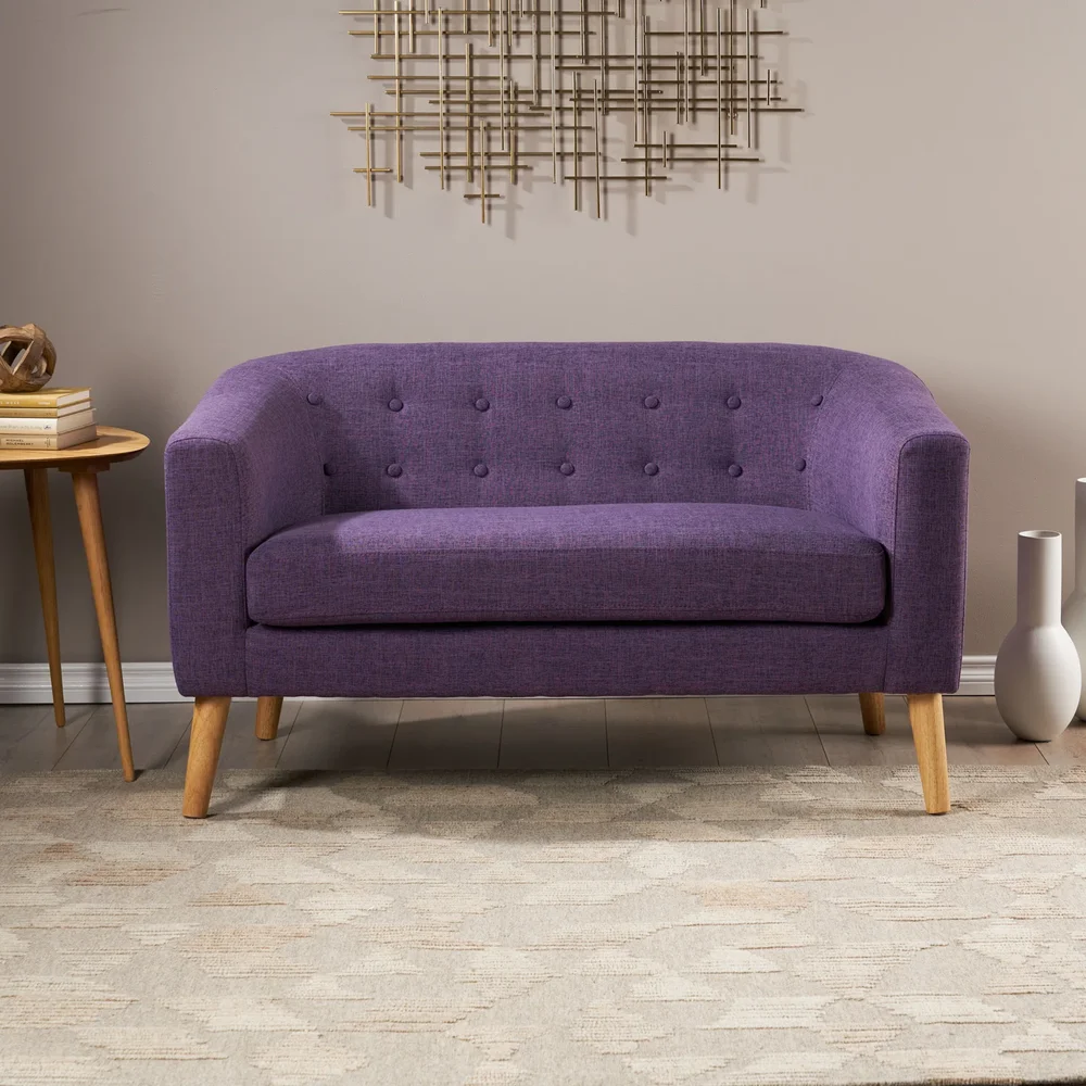 Decato Mid-Century Tufted Loveseat