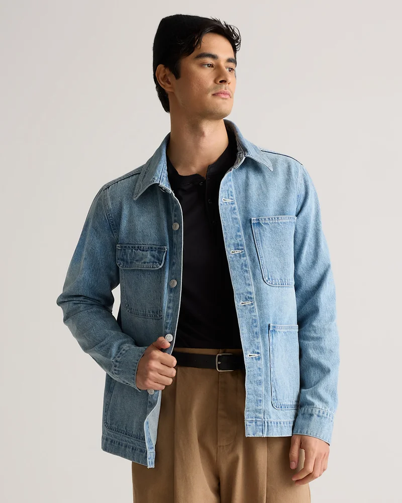 100% Organic Cotton Denim Chore Jacket