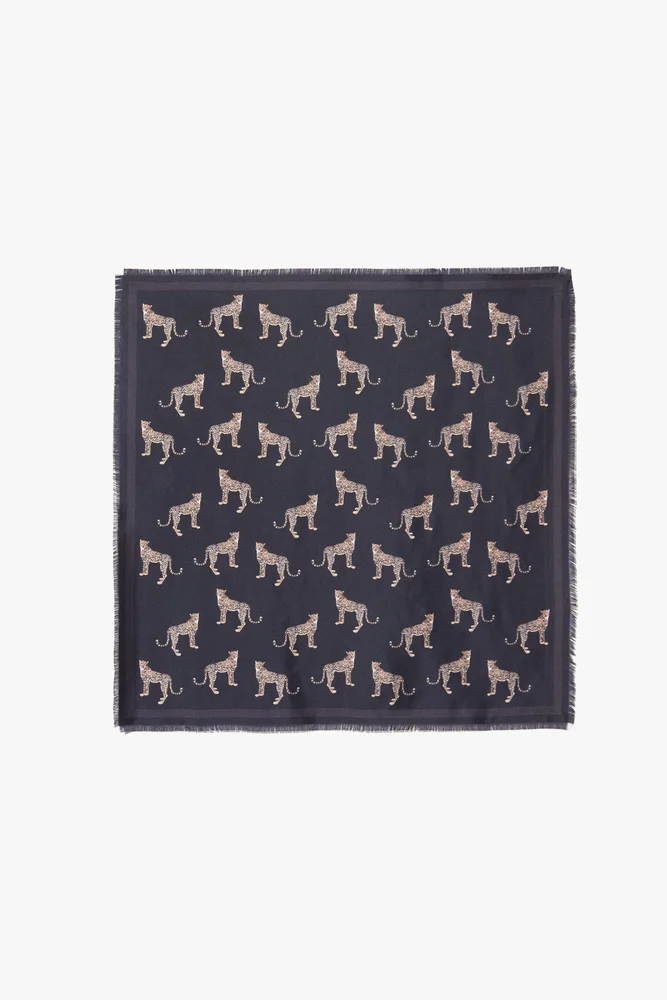 CHEETAH SILK SCARF