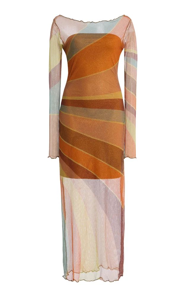 Exclusive La Isla Ursa Sparkling Mesh Midi Dress