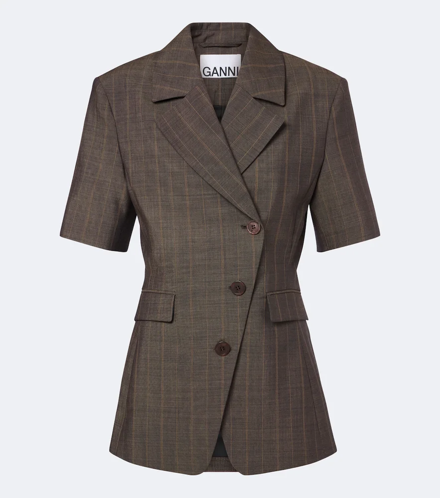 Striped wool blazer