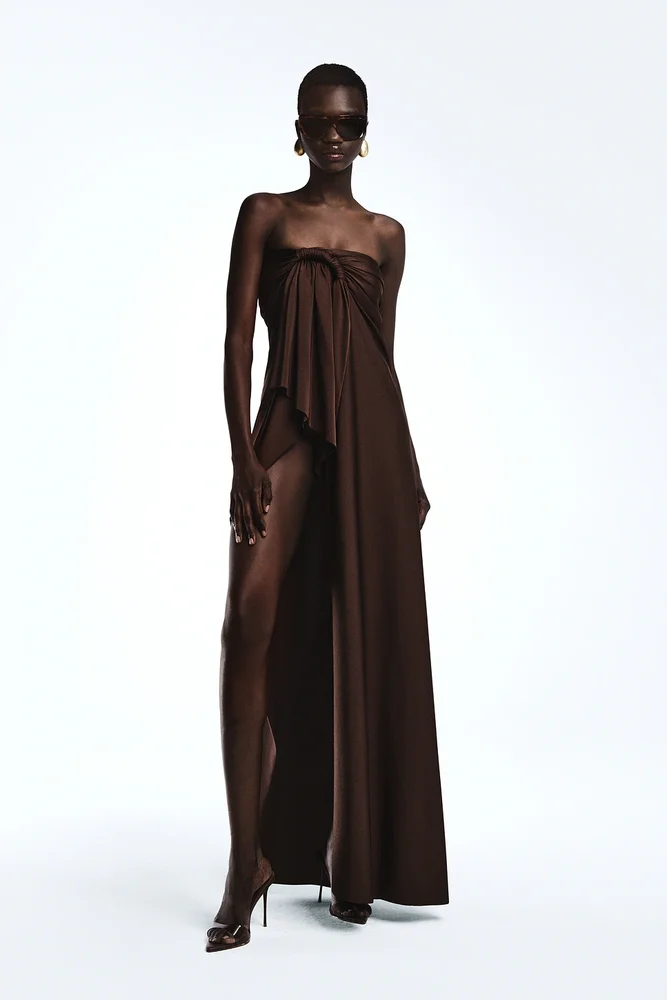Enzo Asymmetric Maxi Dress