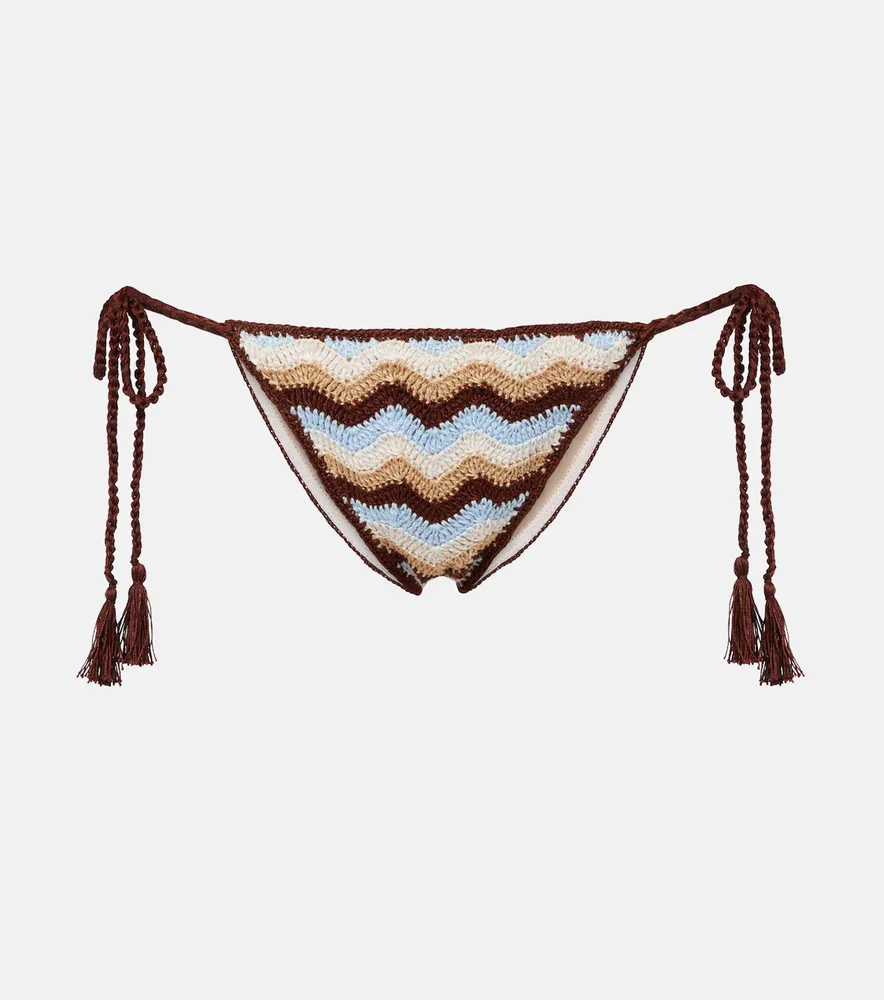 Summer Chevron crochet cotton bikini bottoms