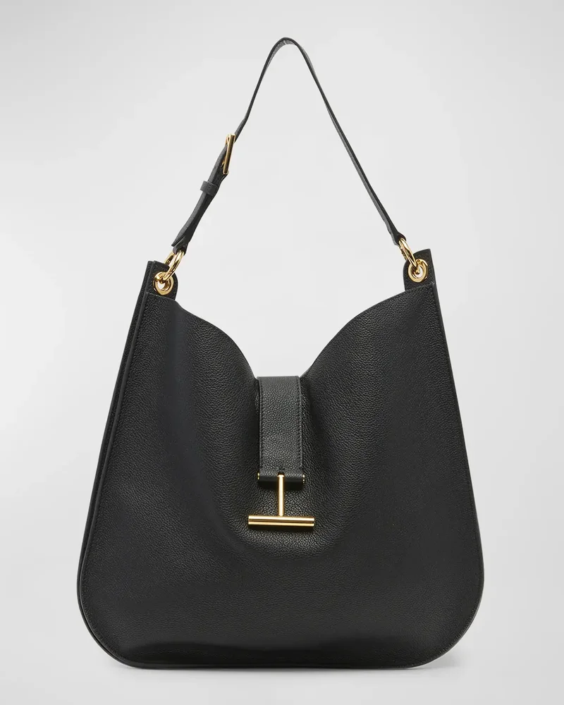 Tara Large Hobo Crossbody in Grained Leather
