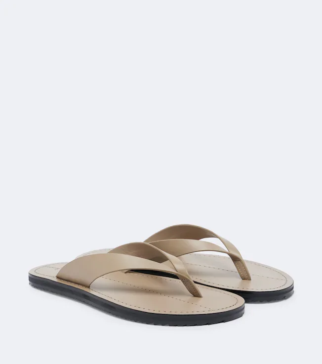 Flora leather thong sandals
