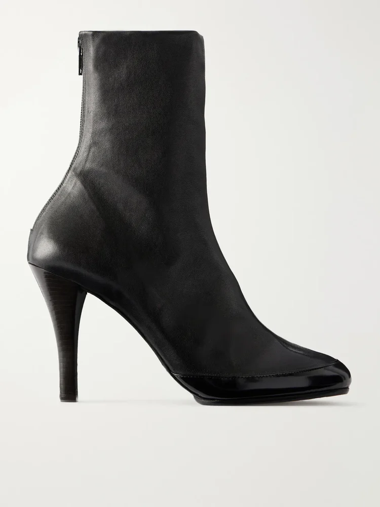 Luna stretch-leather ankle boots