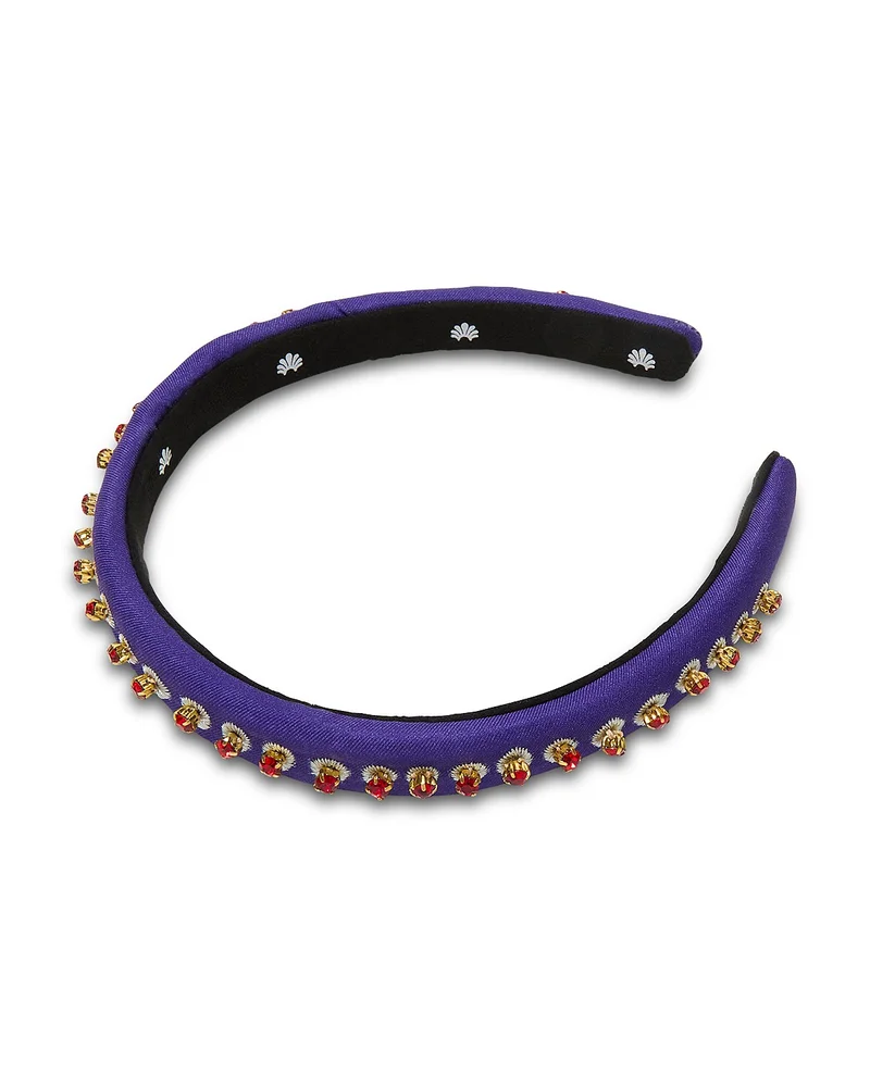 The Met x Lele Lapis Gigi Embellished Denim Headband