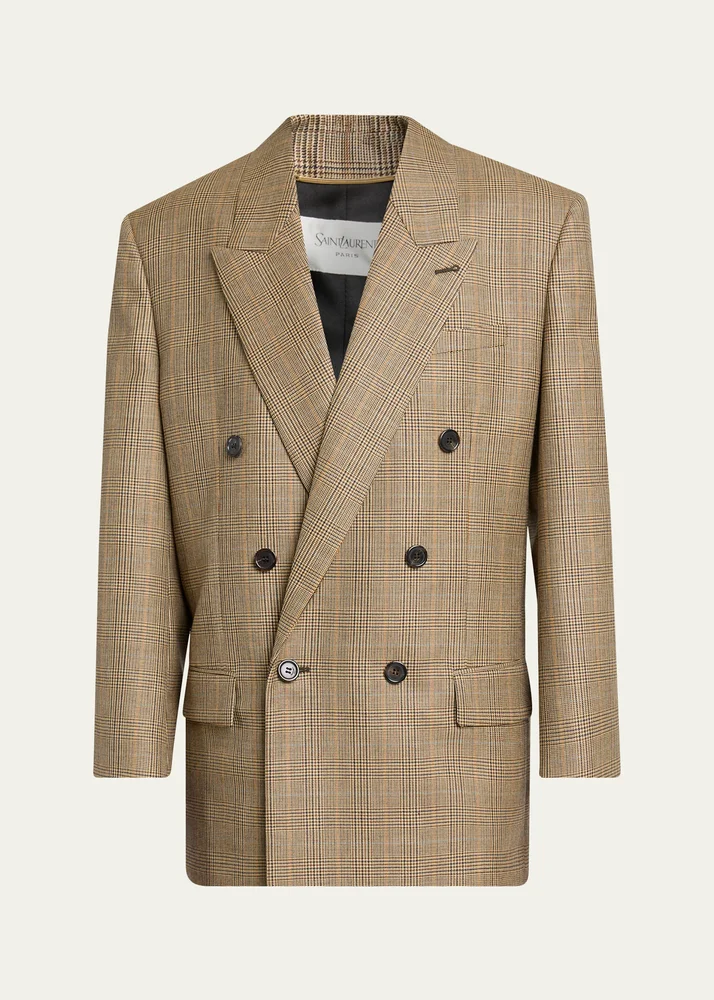 Double-Breasted Prince of Wales Jacket