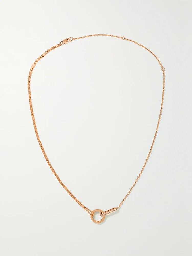 Berbère 18-karat rose gold diamond necklace