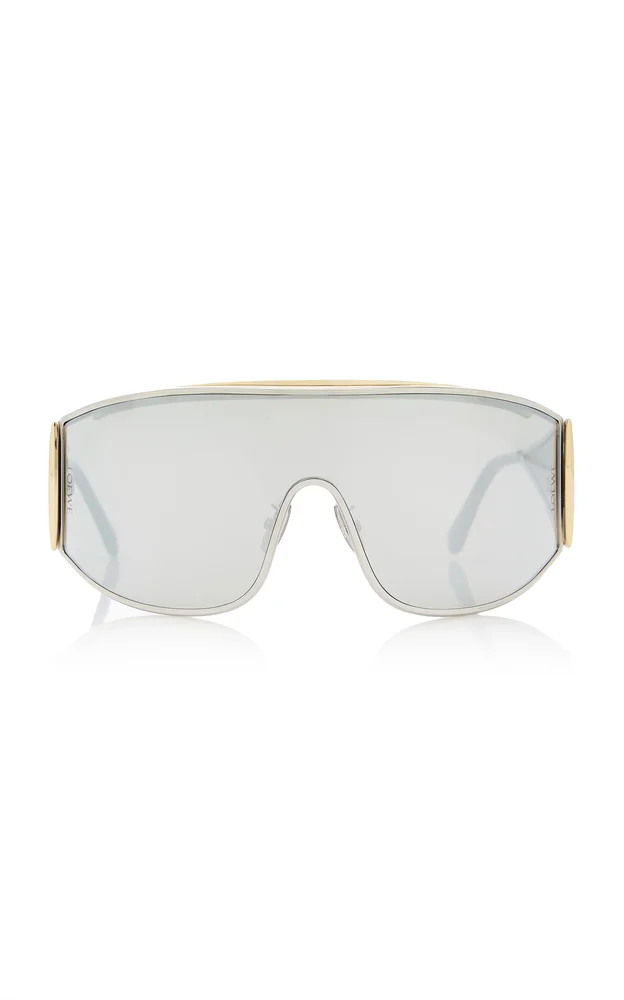 Signature Square-Frame Metal Sunglasses