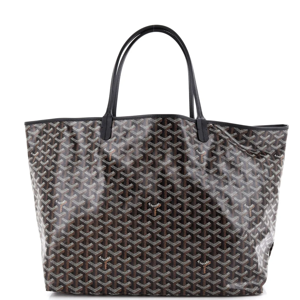 Pre-Owned Saint Louis Tote Coated Canvas GM in Black