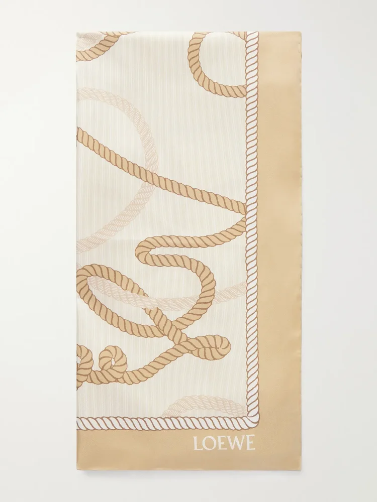 Printed silk scarf