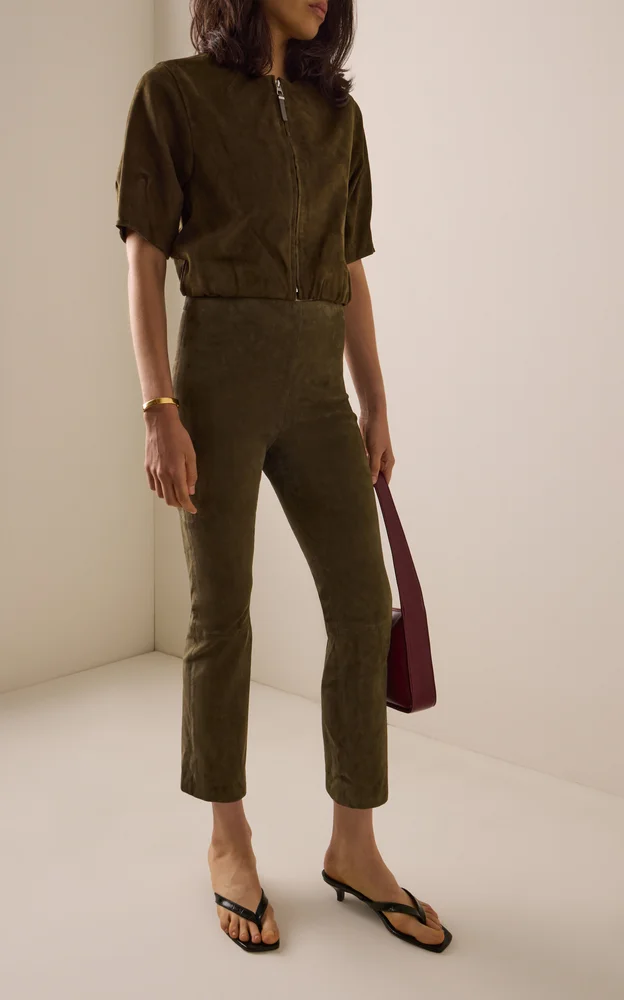 Veda Cropped Suede Pant