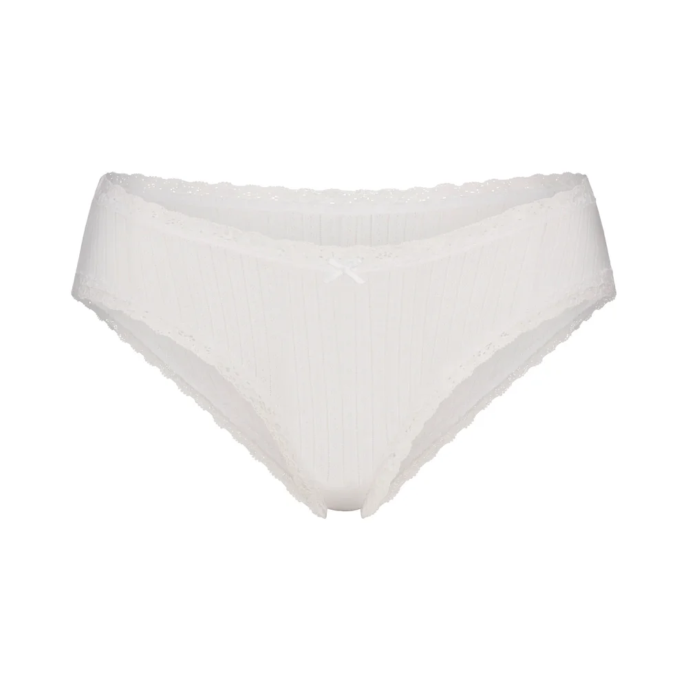 LIGHTWEIGHT COTTON LACE BRIEF