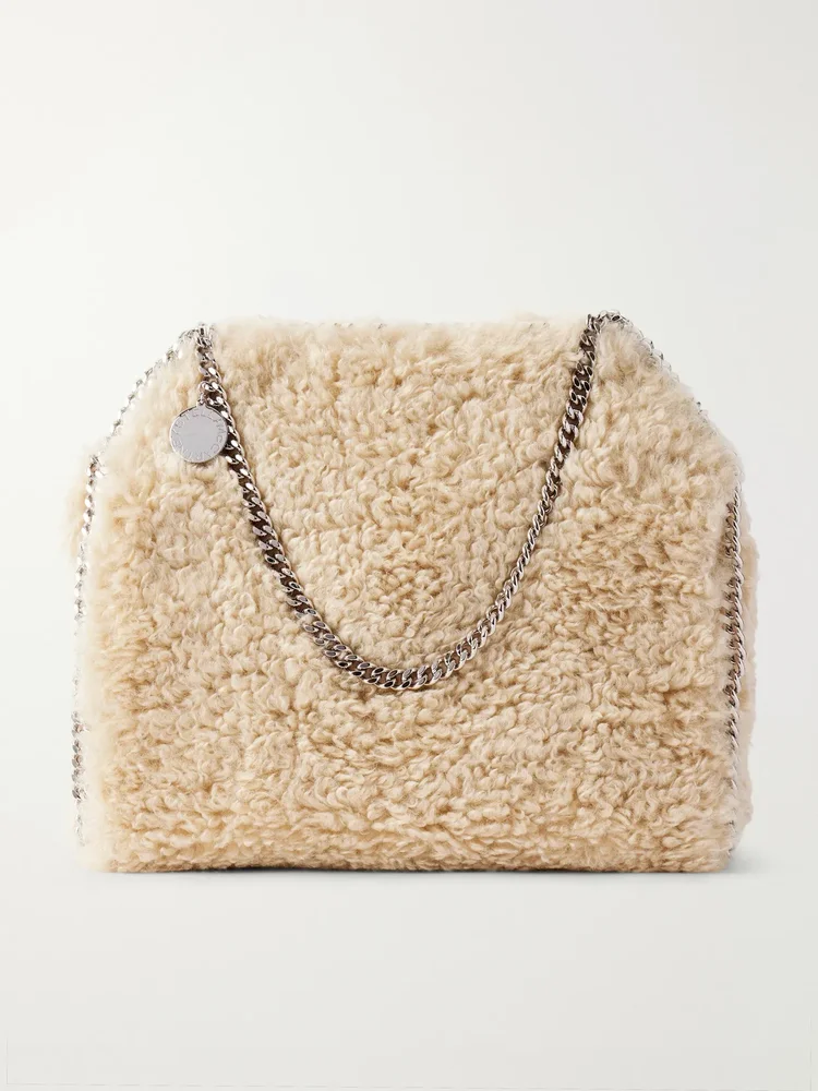 Falabella chain-detailed plush tote