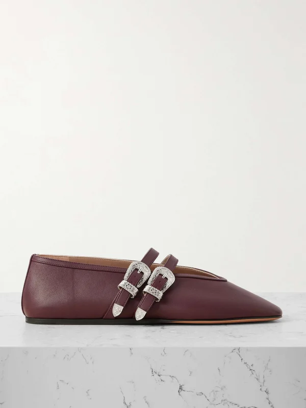 LE MONDE BERYL Claudia leather Mary-Jane ballet flats