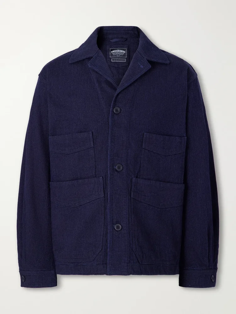 Waffle-Knit Cotton Jacket