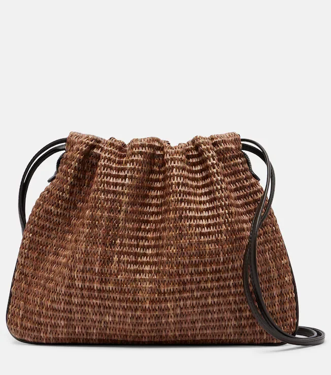 Mellow Small raffia-effect crossbody bag