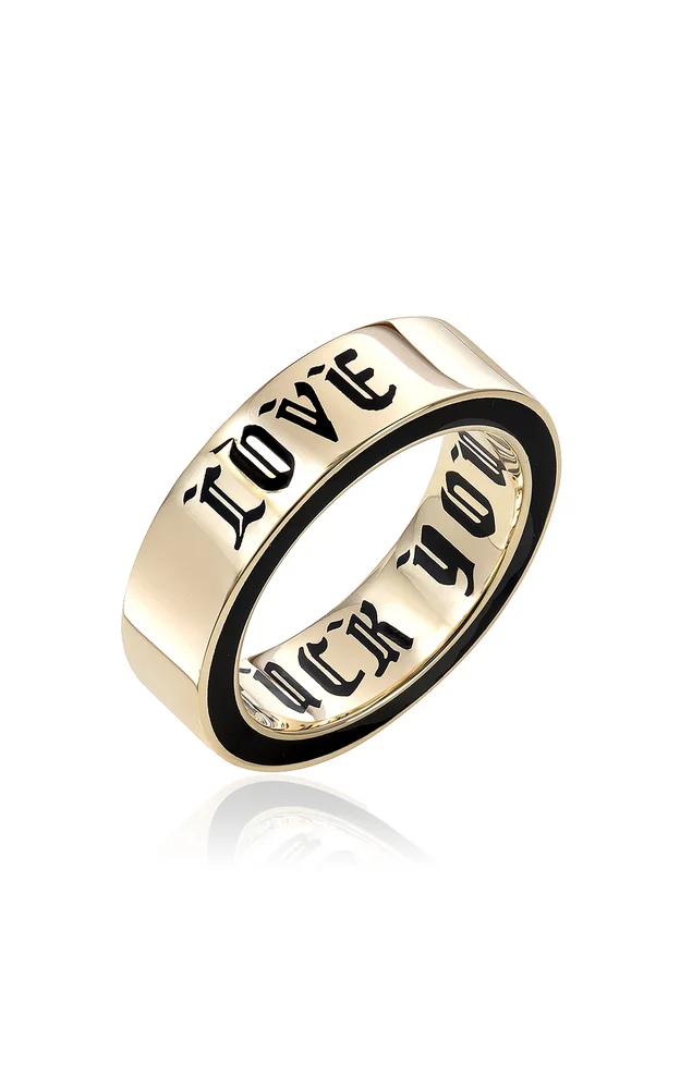 Love/F*** You 14K Yellow Gold Ring