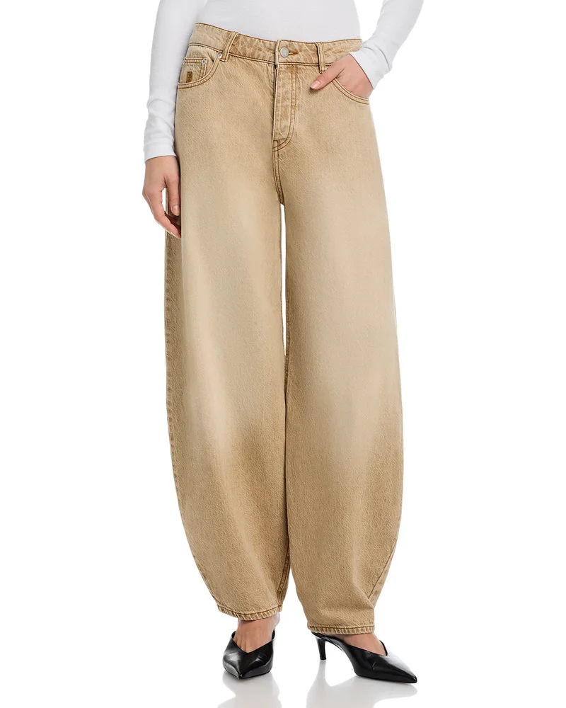 Dallas High Rise Barrel Jeans in Toasted Coconut