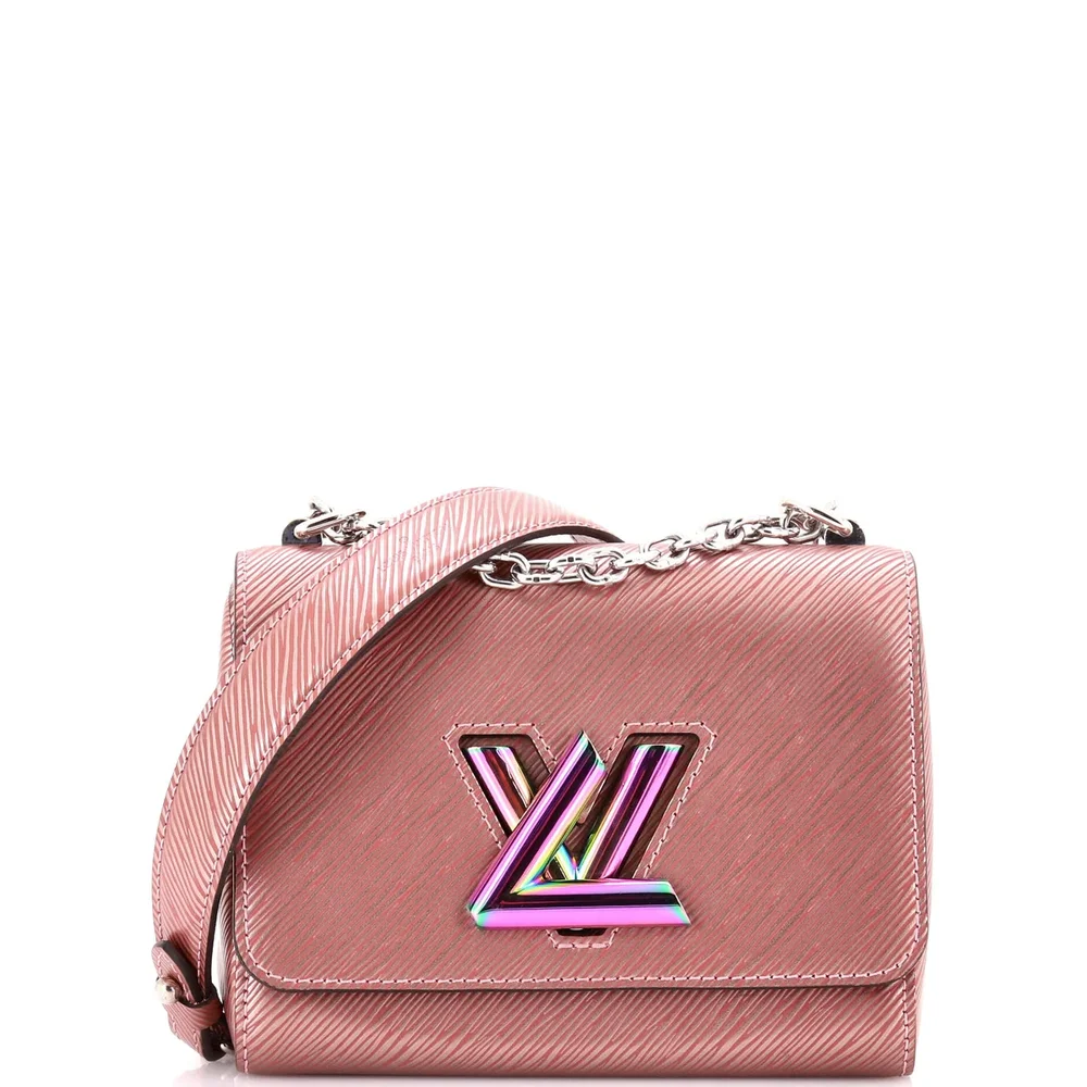 Louis Vuitton Twist Handbag Epi Leather with Iridescent Hardware PM
