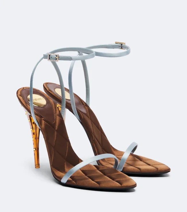 Ivresse embellished quilted satin sandals