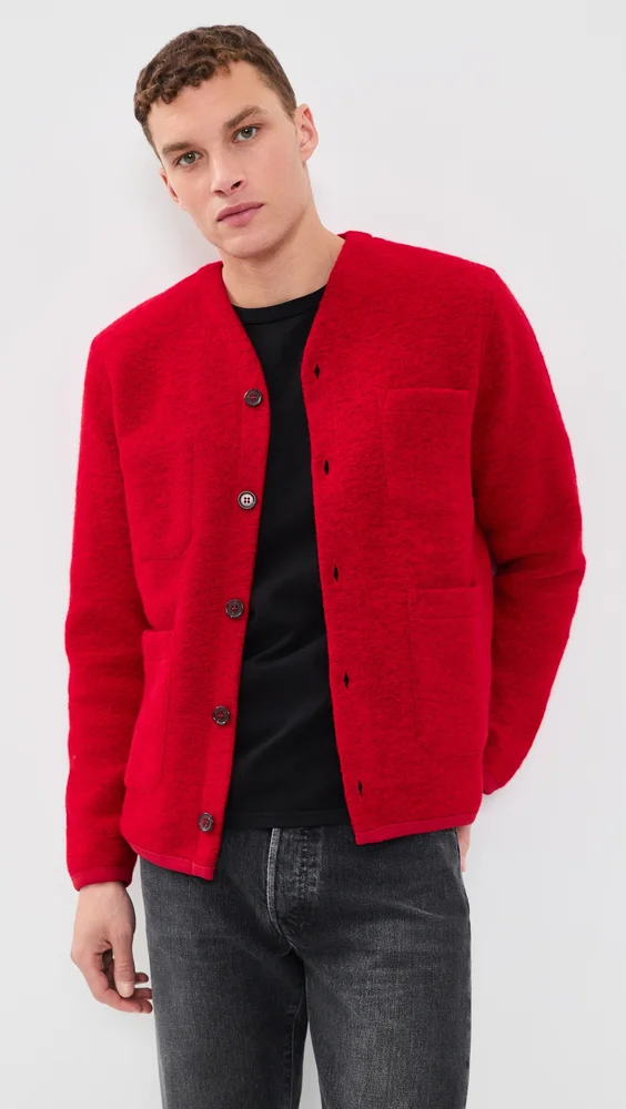 Wool Fleece Cardigan