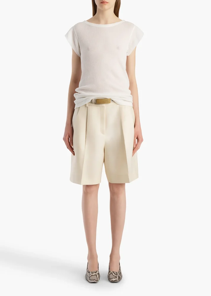 Angel Top in Chalk Cashmere Jersey