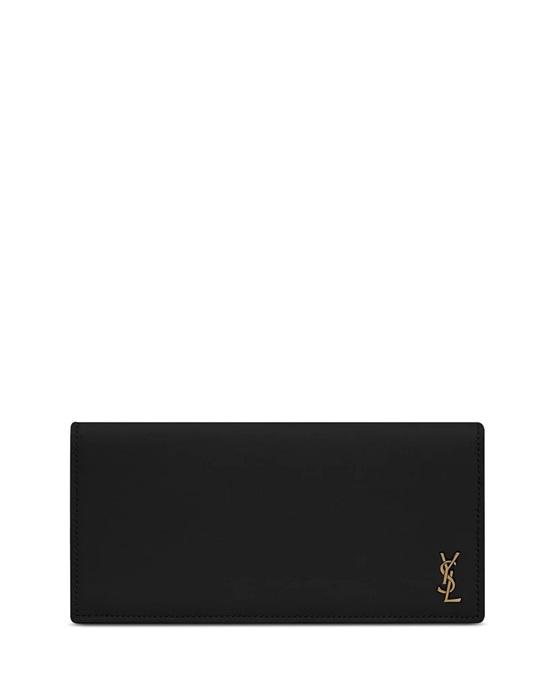 Tiny Cassandre Flat Wallet in Grained Leather