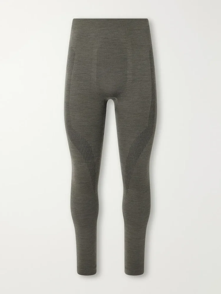 Seamless Virgin Wool-Blend Ski Tights