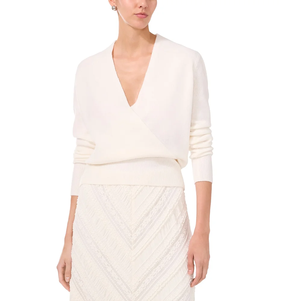 Cross Front Long Sleeve Sweater