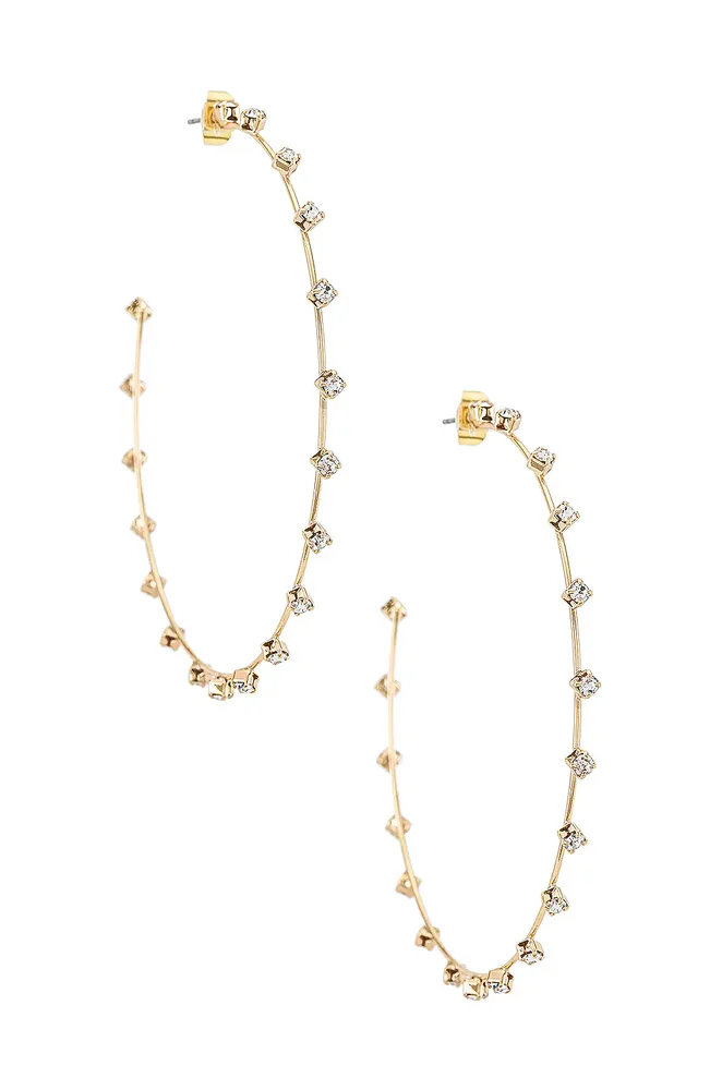 Rhinestone Hoop Earrings