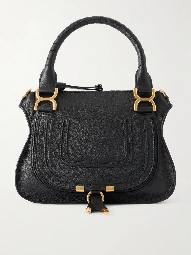 Marcie textured-leather tote bag