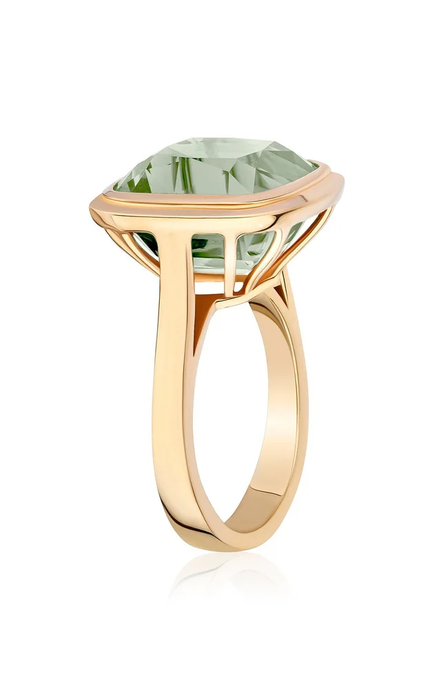 Manhattan' 18K Yellow Gold Prasiolite Ring