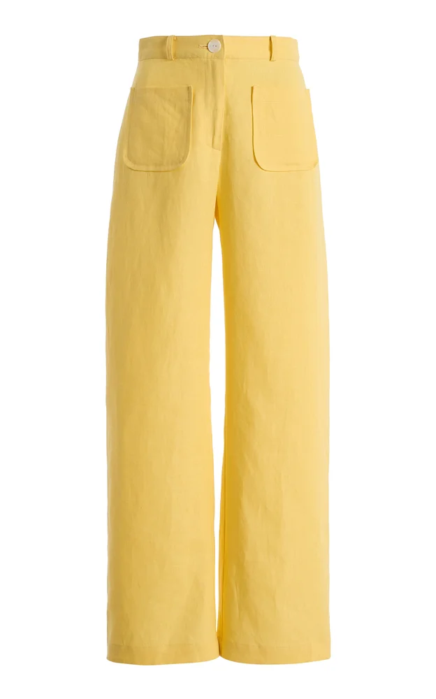 Button Linen Pocket Pants