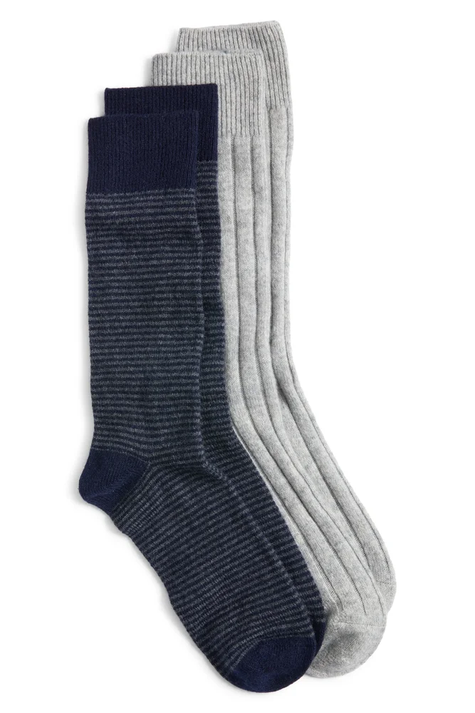 2-Pack Wool-Blend Socks Gift Box