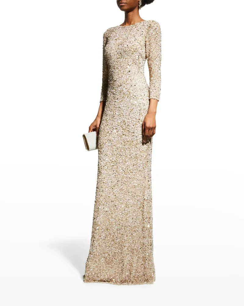 Sequin Column Gown