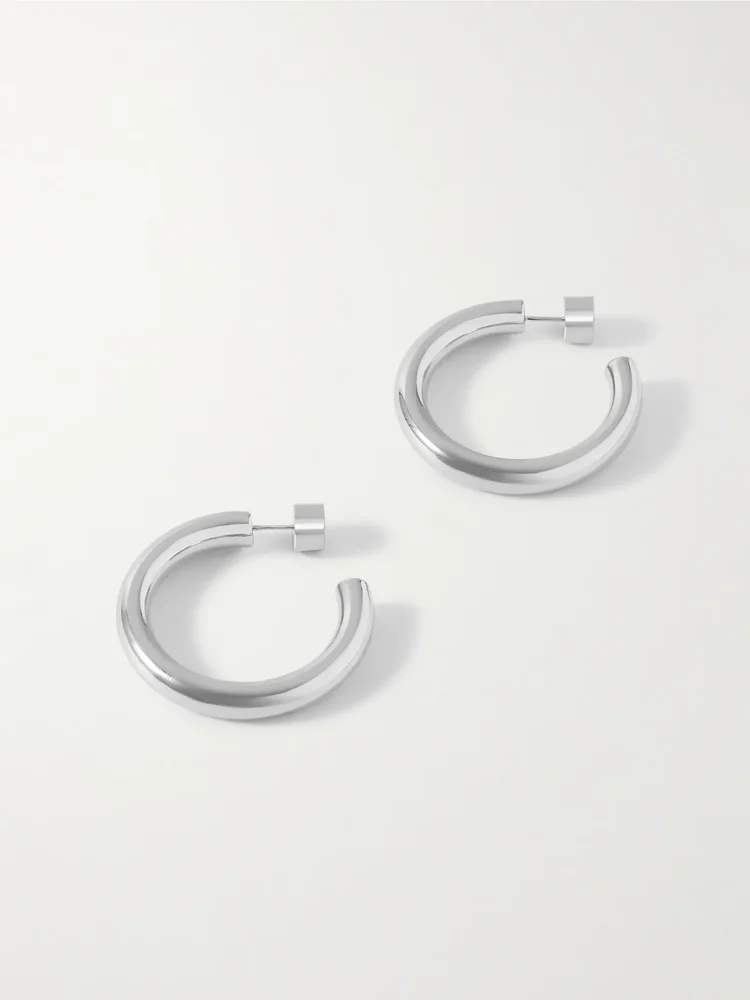 Natasha Mini silver-plated hoop earrings