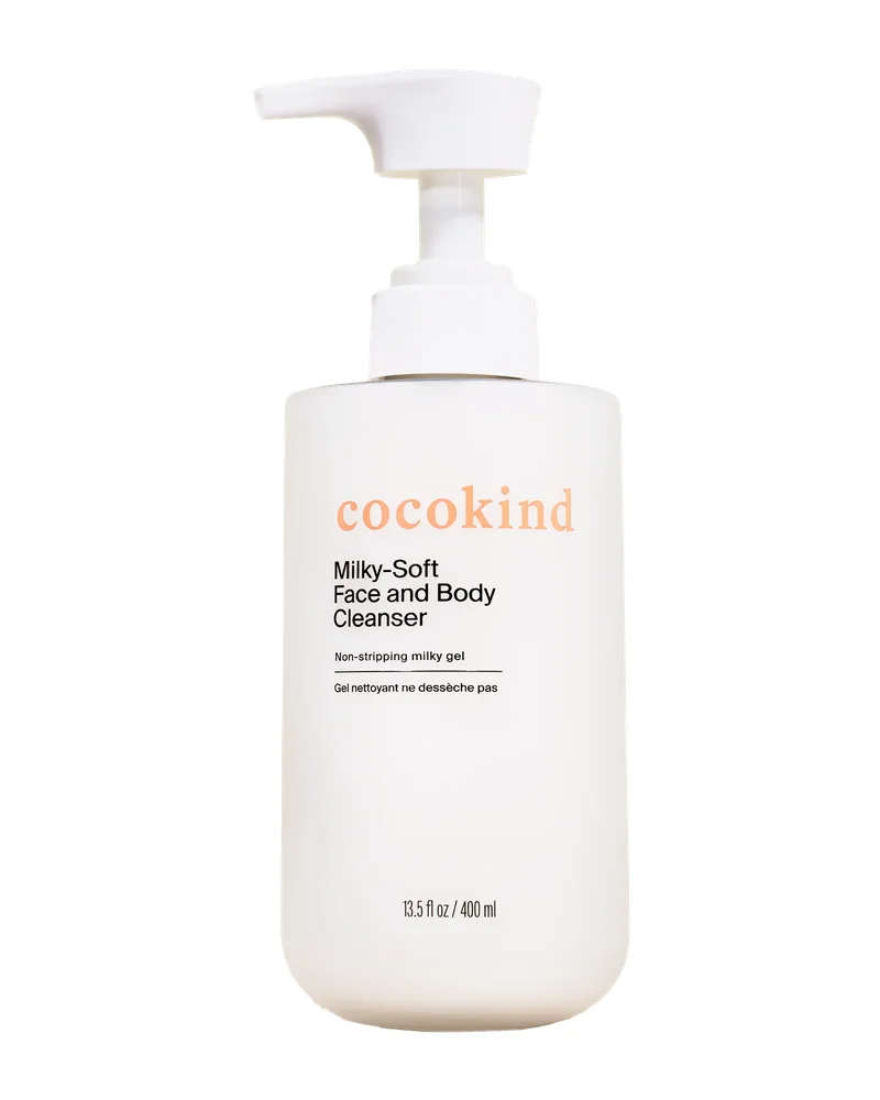 milky-soft face and body cleanser