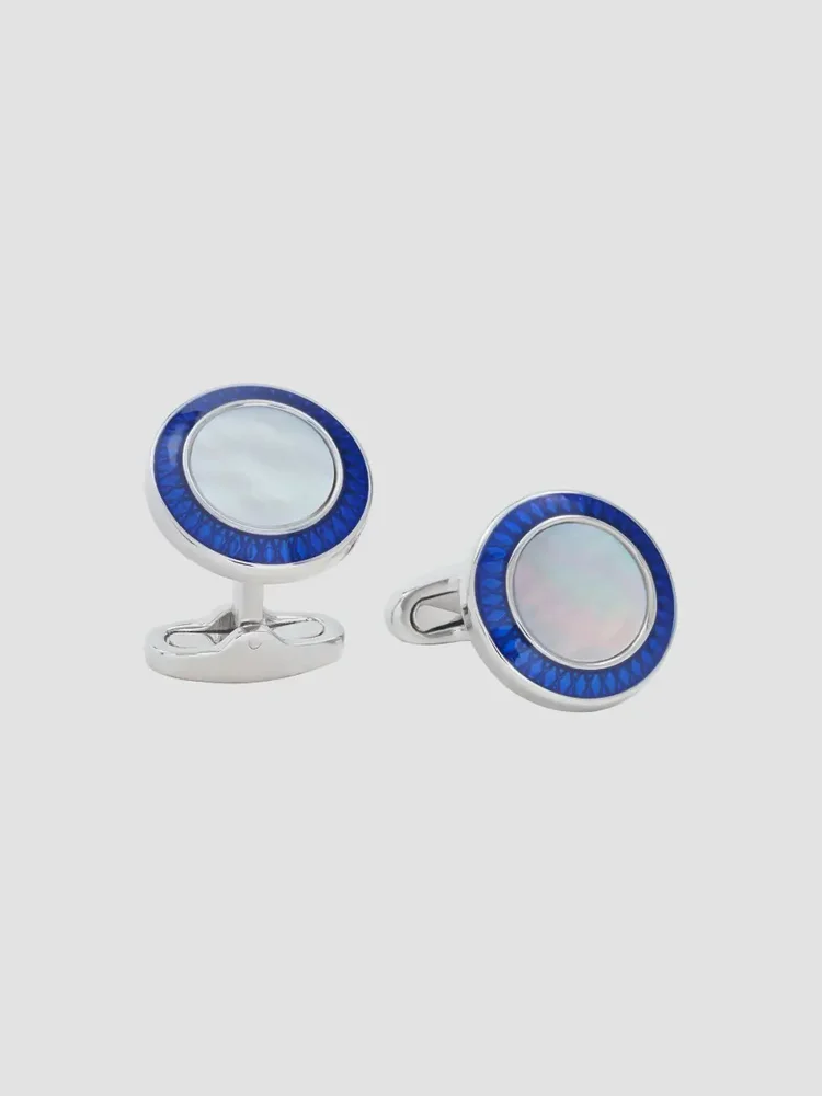 Round Mother of Pearl Cufflinks