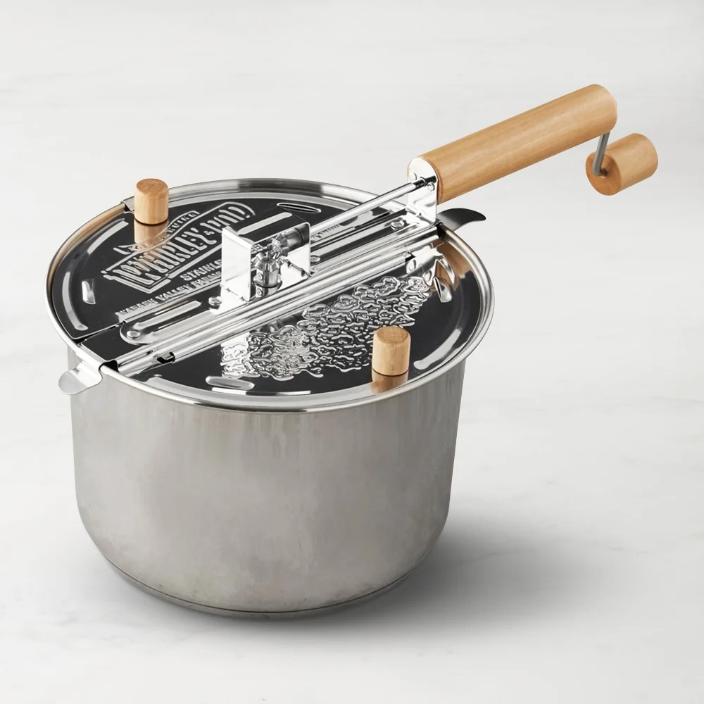 Stainless-Steel Induction Popcorn Maker