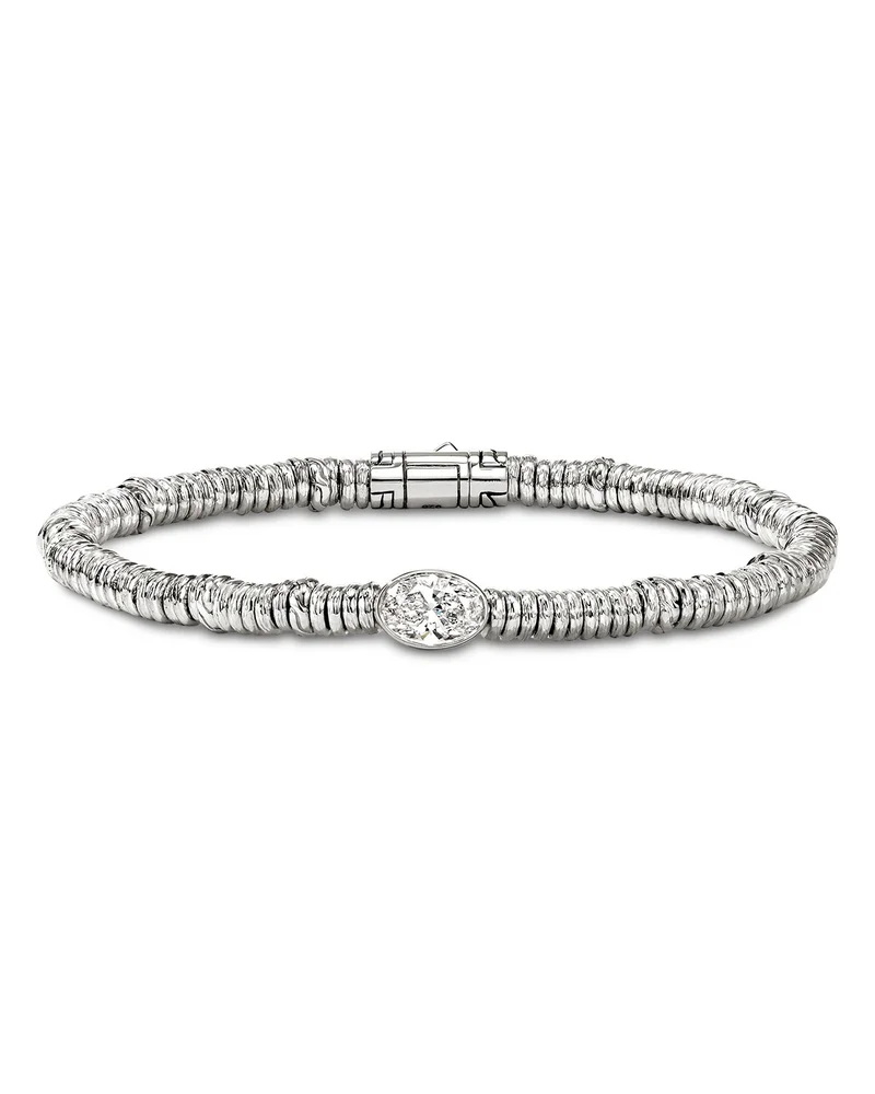 Colorblock Bracelet, Silver, Slim