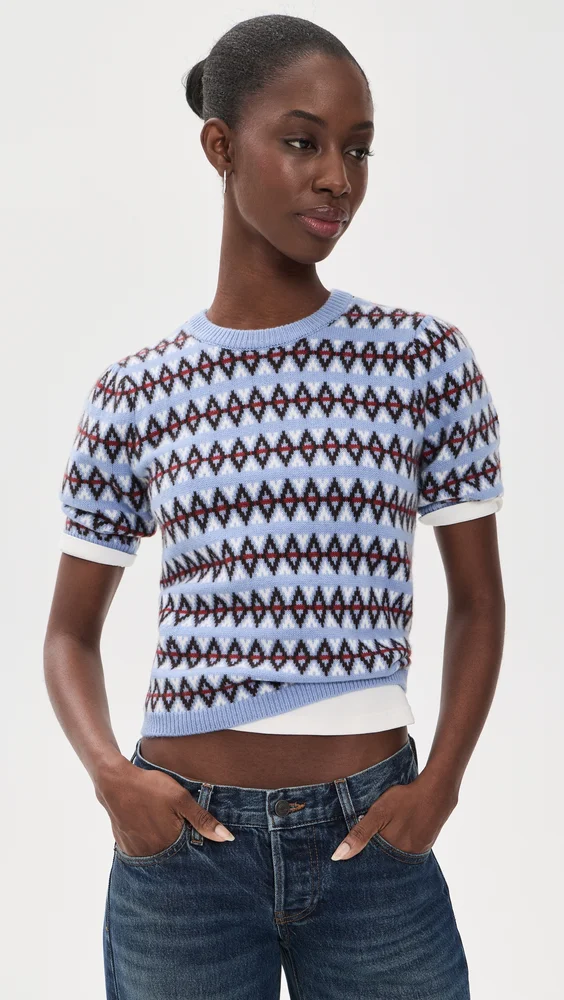 The Cashmere Crew Short Sleeve Sweater