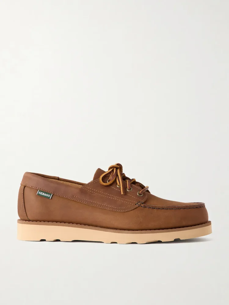 Askook Waxed-Leather Boat Shoes